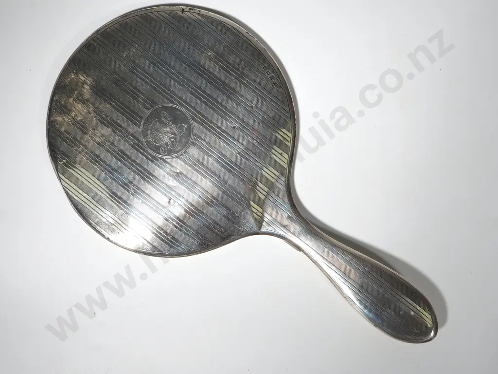 Vintage Sterling Silver Hand Mirror Image 1++