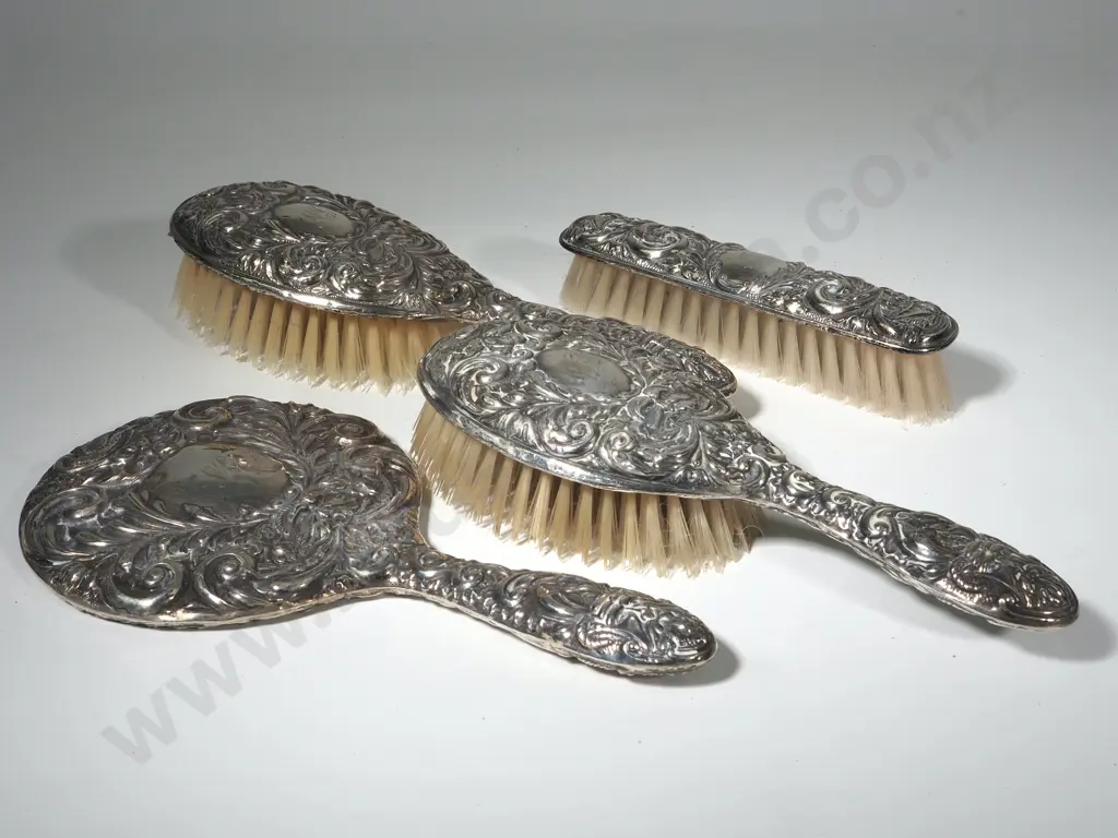 Antique Sterling Silver Dressing Table Set  Image 1++