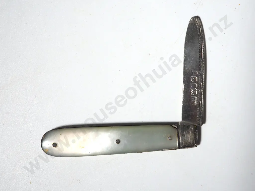 Sterling Silver and Mother of Pearl Fruit Knife  Image 1++