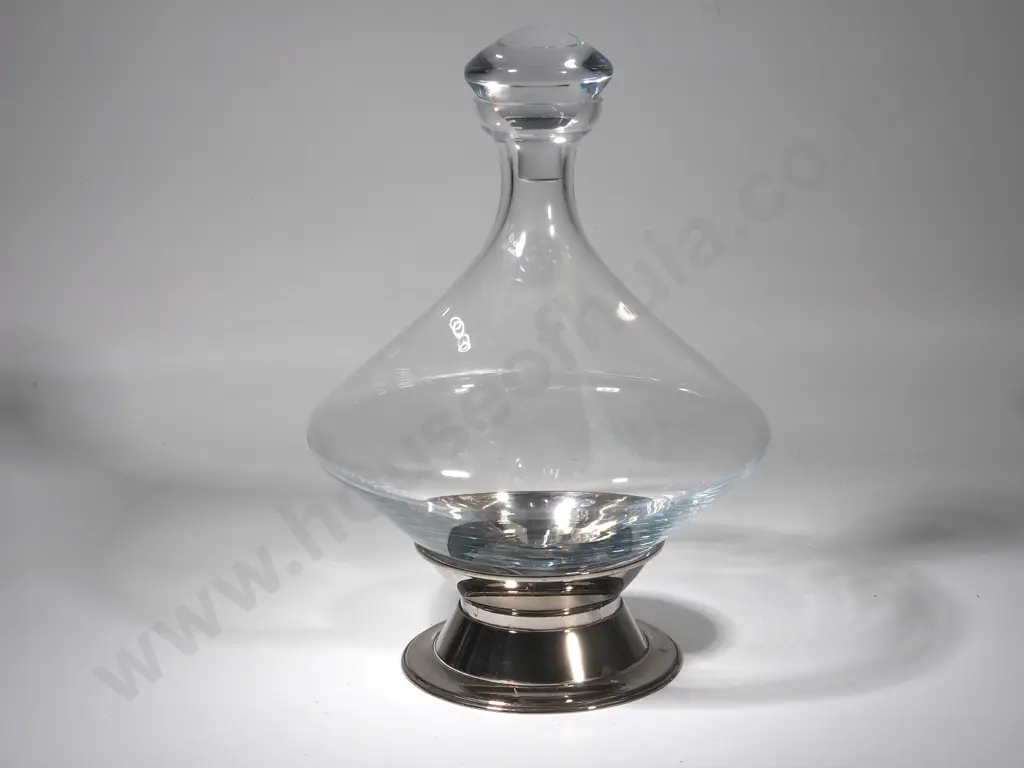 Glass Decanter and Stand Image 1++