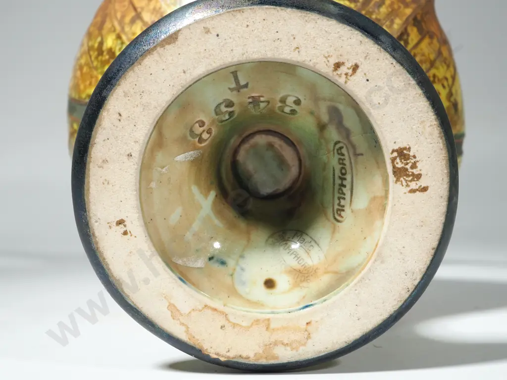 Czechoslovakian Art Nouveau Amphora Vase Image 1++