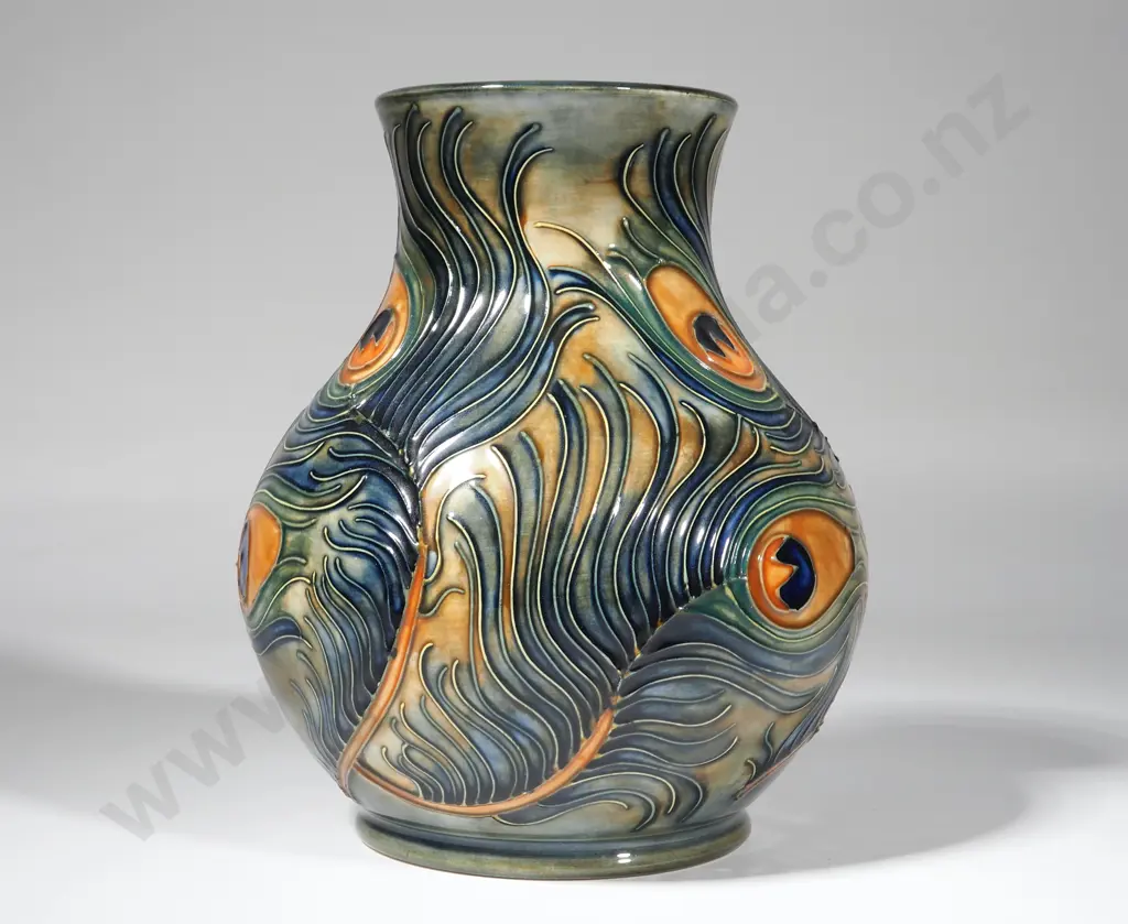 Moorcroft "Phoenix" Vase Designed by Rachel Bishop Signed and Dated 15.9.97. Hgt 160mm Image 1++