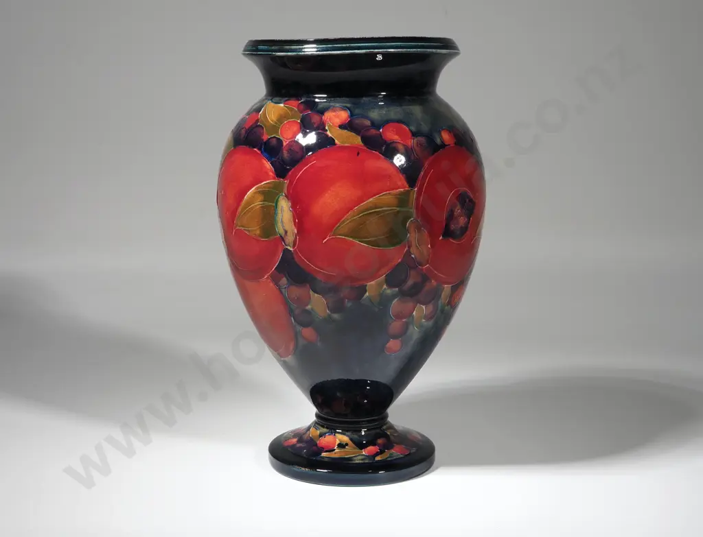 Large Pomegranate Baluster Shaped Vase. Hgt 230mm. Green Signature to Base Image 1++