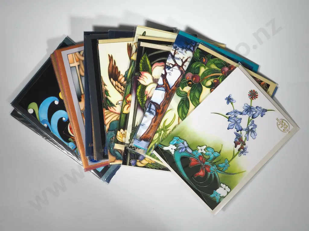 Selection of Twenty Greeting Cards Featuring  Designs from Moorcroft Pottery Image 1++