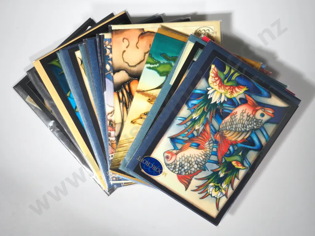 Selection of Twenty Greeting Cards Featuring Designs from Moorcroft Pottery Image 1++