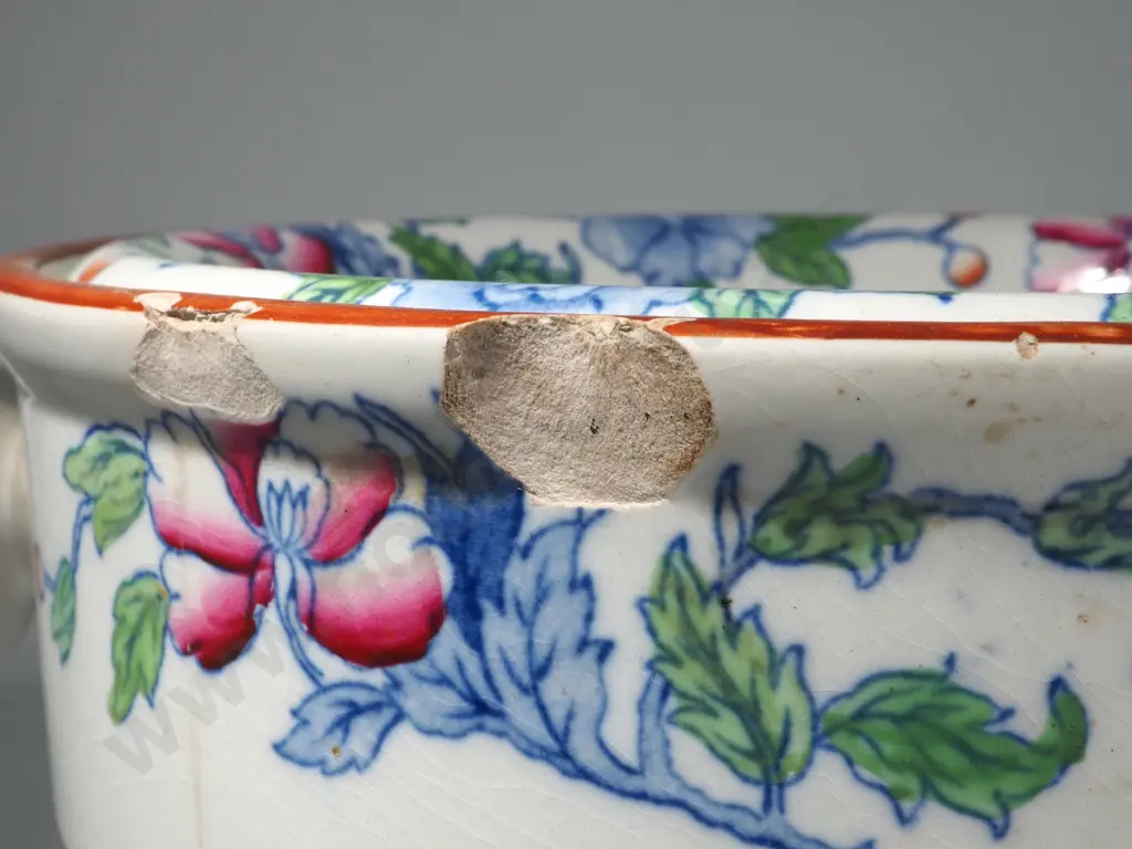 Masons Ironstone Slop Bucket. Late 19th Century Image 1++