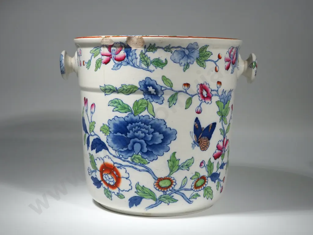 Masons Ironstone Slop Bucket. Late 19th Century Image 1++