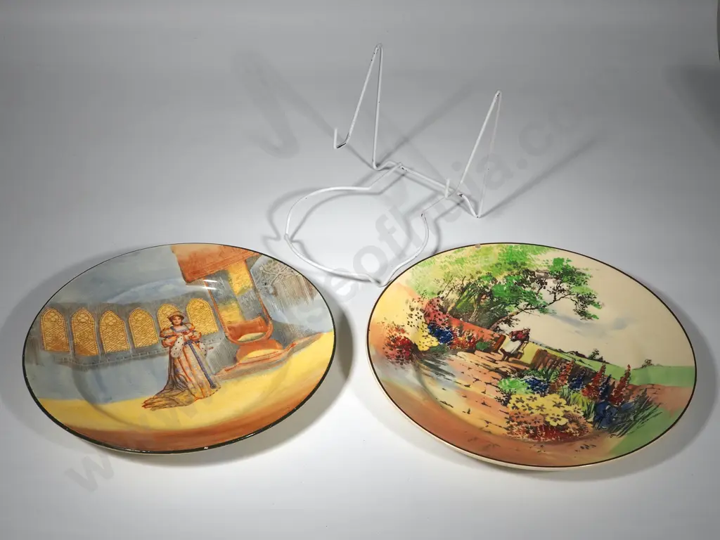 Royal Doulton Plate "Katherine" and a Royal Doulton Country Scene Plate Image 1++