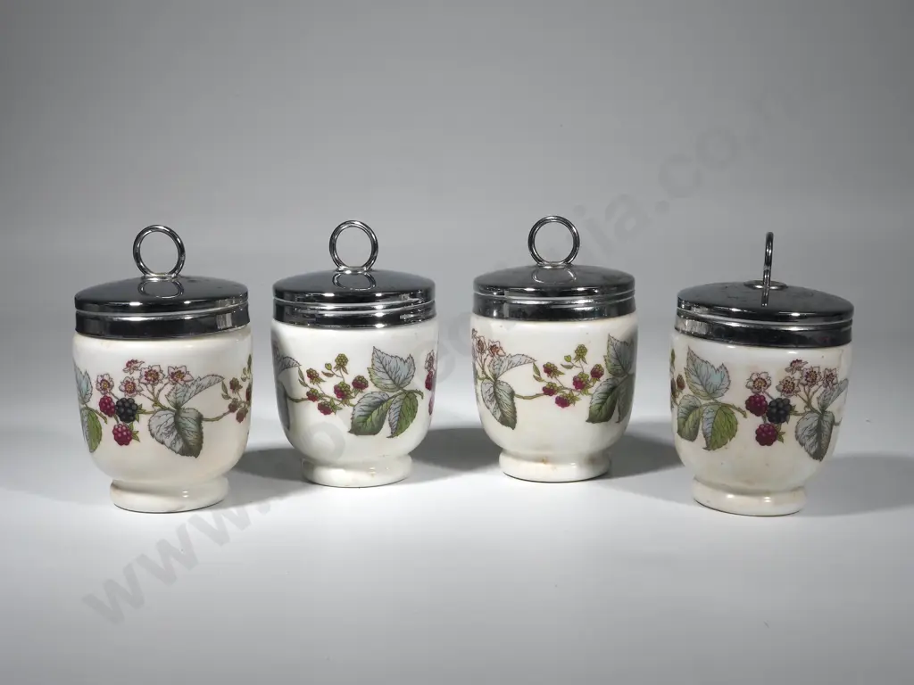 Four Royal Worcester Egg Coddlers in Original Boxes Image 1++