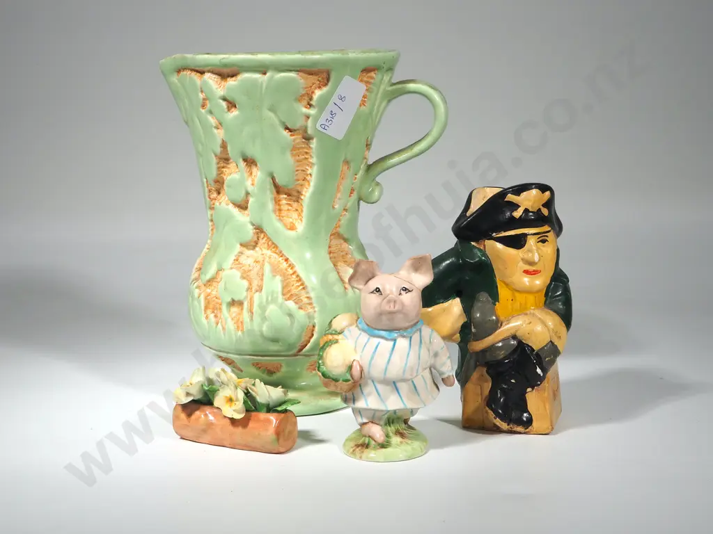 Beswick Jug, Marshall Taplow Toby Jug, Beatrix Potter Beswick Pig (AF), Coalport Foral arrangement (AF) Image 1++