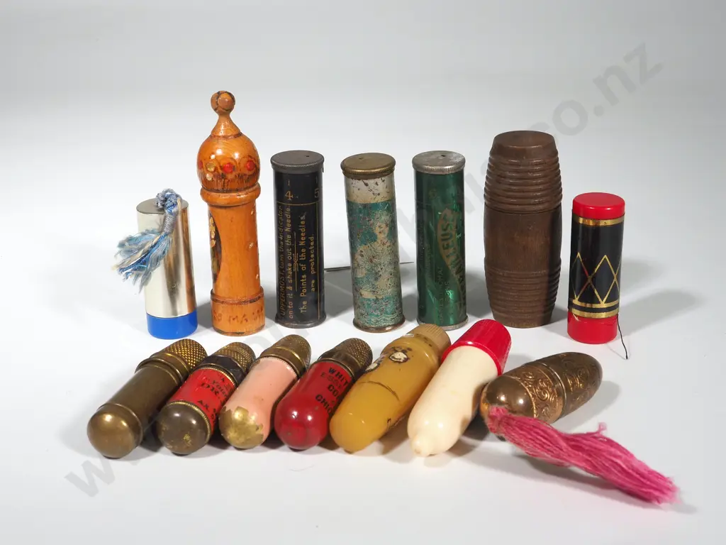 Collection of Thirteen Sewing/Needle Cases Image 1++