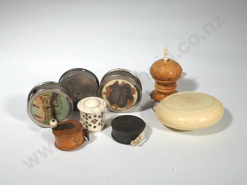 Collection of Eight Vintage Tape Measures  Image 1++