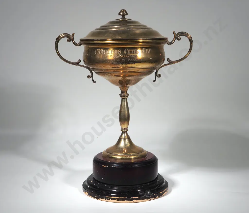 S/P Caduceus Club Trophy w Lid Image 1++