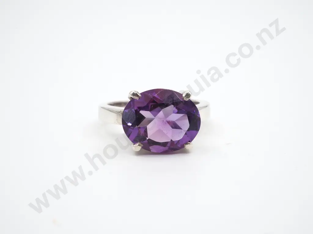 Sterling Silver Amethyst Ring Image 1++