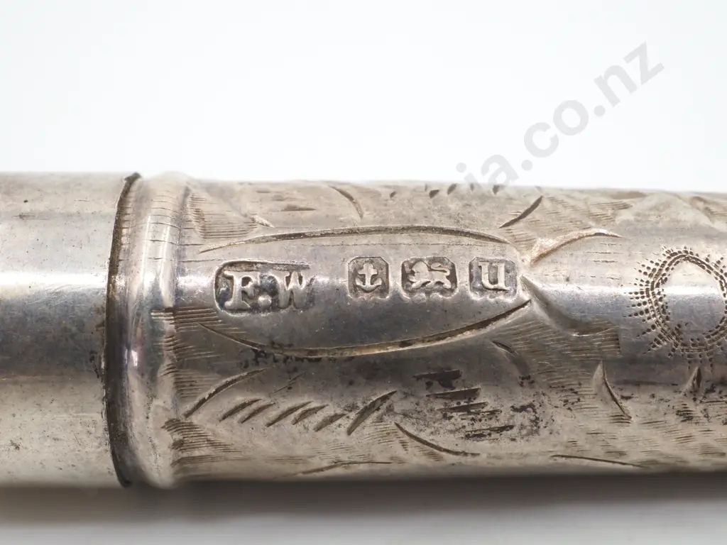 Engraved Sterling Silver  Case For a Cheroot or Cigarette Holder Image 1++