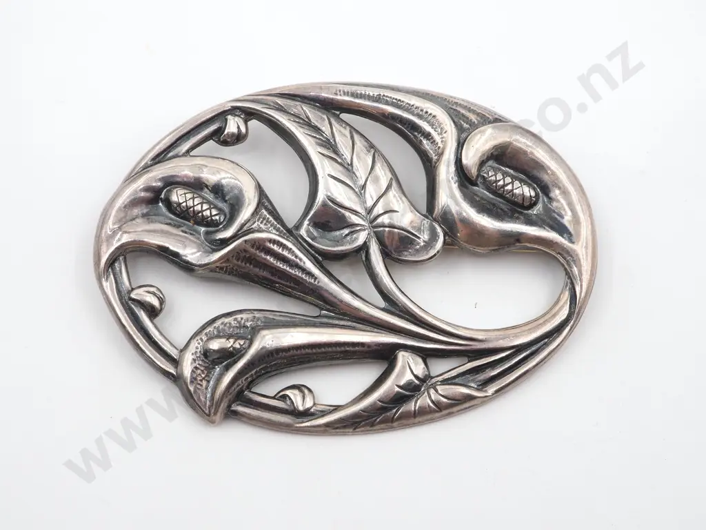 Sterling Silver Brooch - Lilies Image 1++