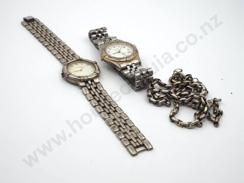 Two Wrist Watches, Chain & Bracelet Image 1++