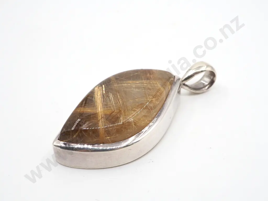 Sterling Silver Rutilated Quartz Pendant Image 1++