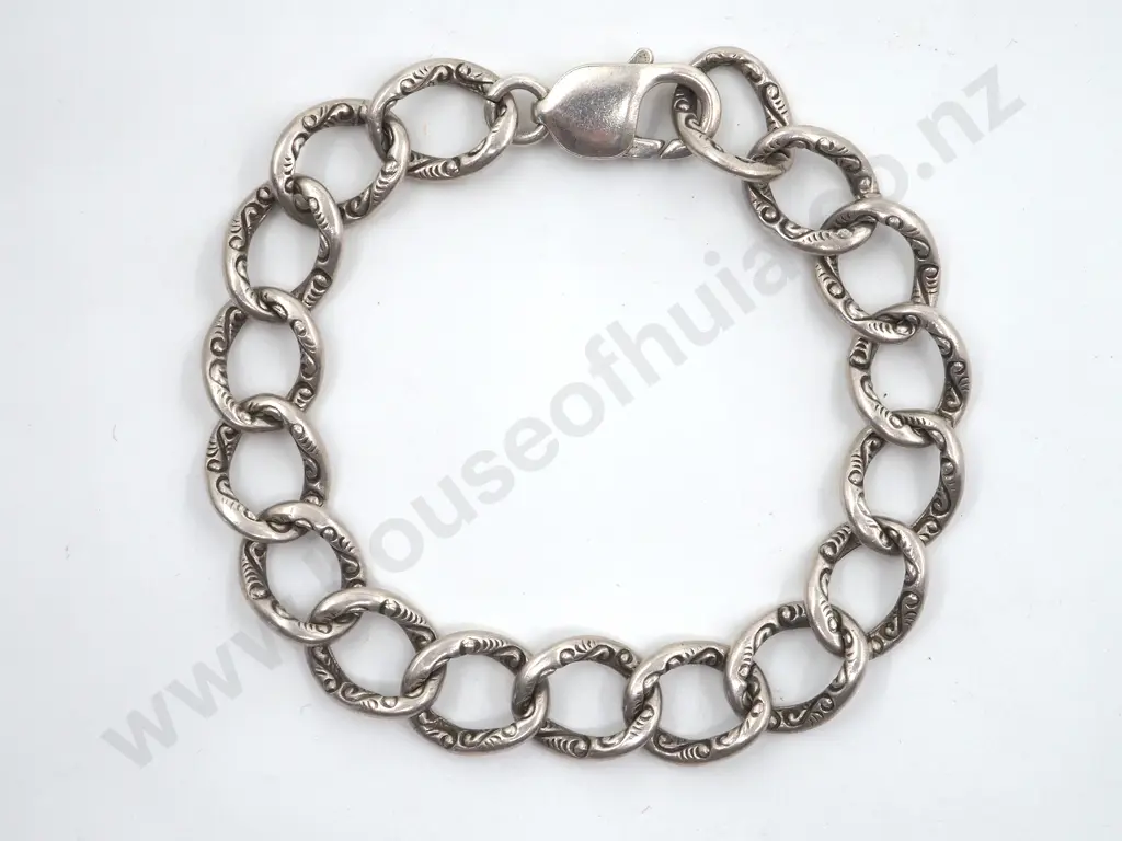 Sterling Silver Fancy Link Bracelet Image 1++