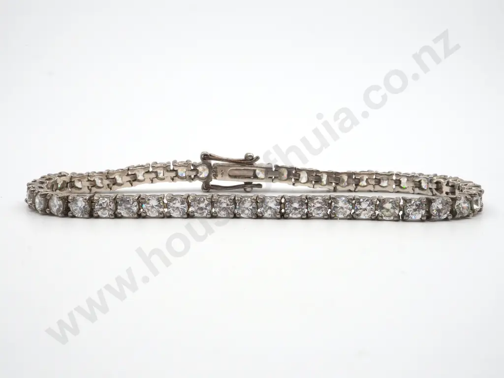 Sterling Silver Tennis CZ Bracelet Image 1++