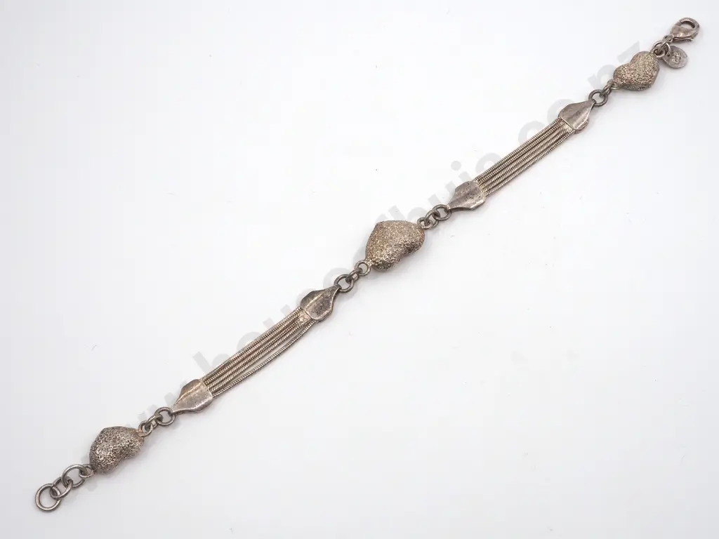 Sterling Silver Heart Bracelet Image 1++
