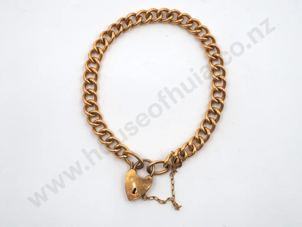 9ct Gold Heart Clasp Bracelet Image 1++