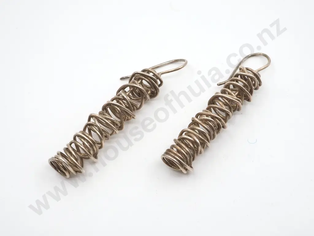 Sterling Silver Twist Drop Earrings Image 1++