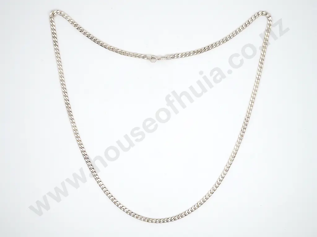 Sterling Silver Curb LInk Necklace Image 1++