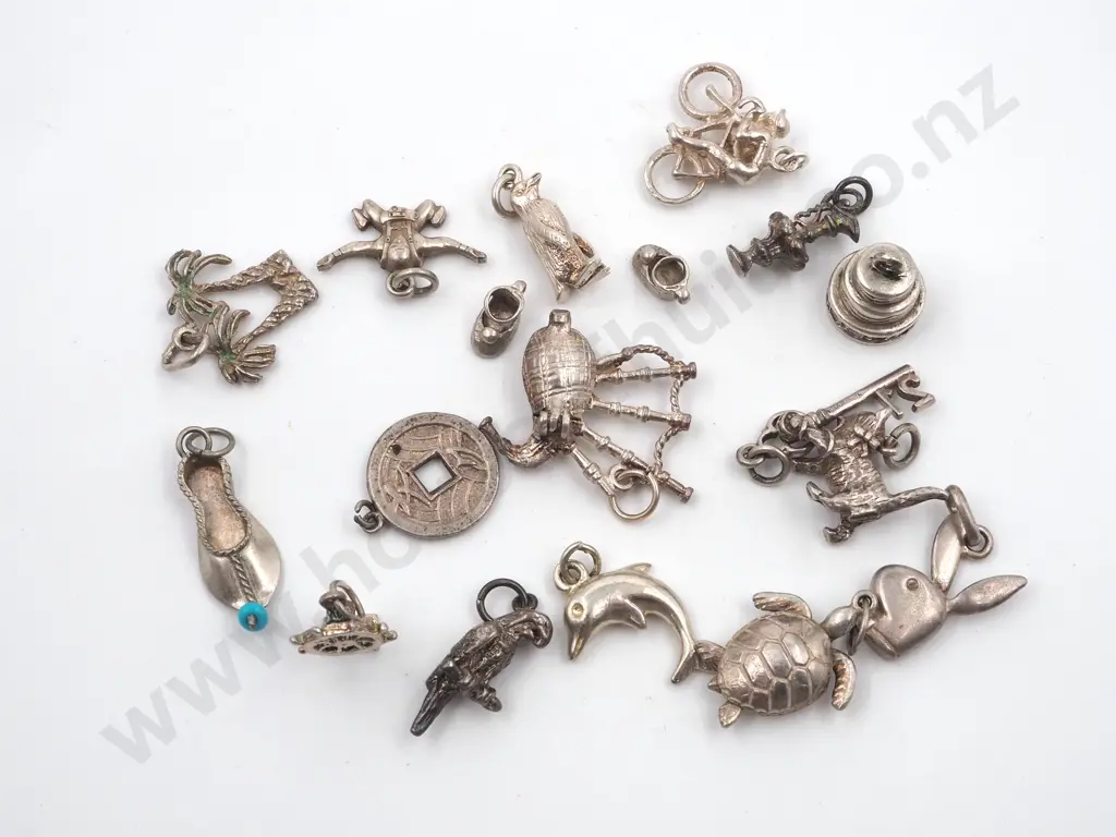 Fifteen Sterling Silver Charms  Image 1++
