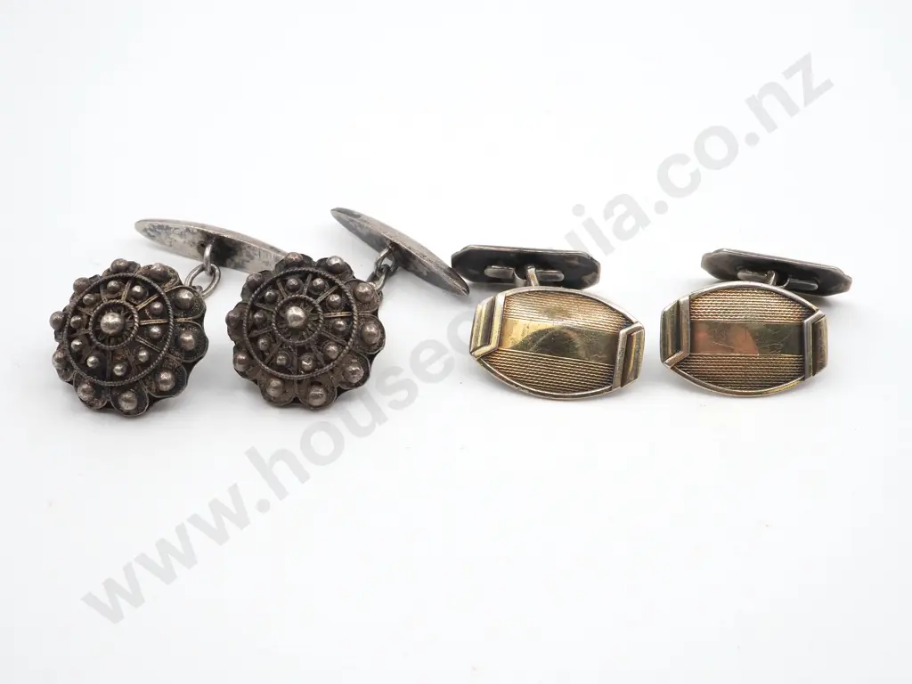 Two Pairs of Sterling Silver Cufflinks  Image 1++
