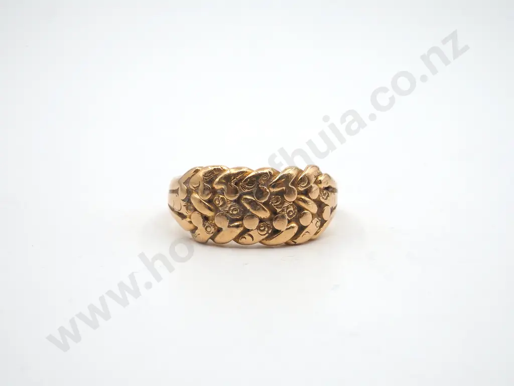 9ct Braided  Yellow Gold Ring Image 1++