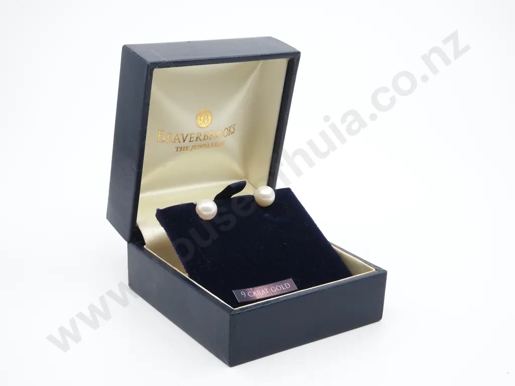 9ct Gold & Pearl Earrings  Image 1++