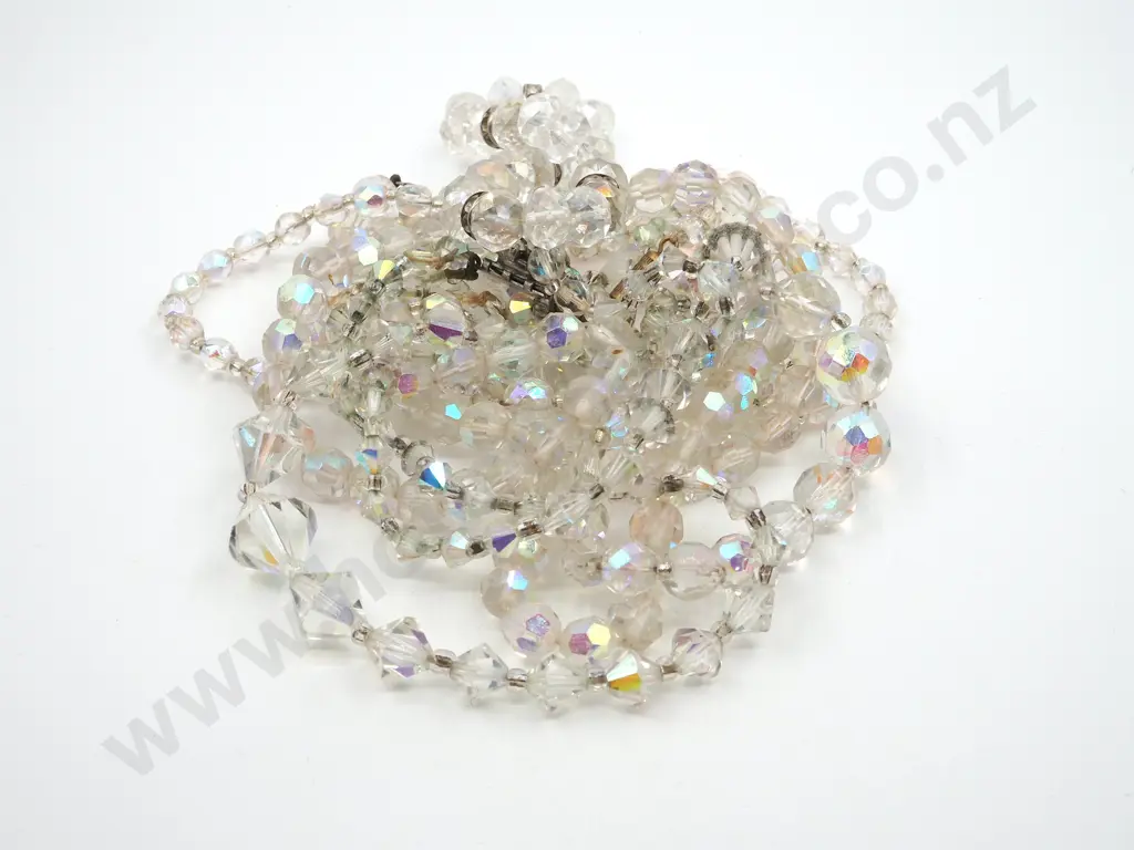 Three Strands of Vintage Crystal Beads & a Bracelet . Image 1++