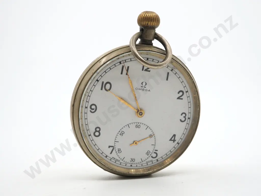 Silver Plate Manual Wind Omega Pocket Watch Image 1++