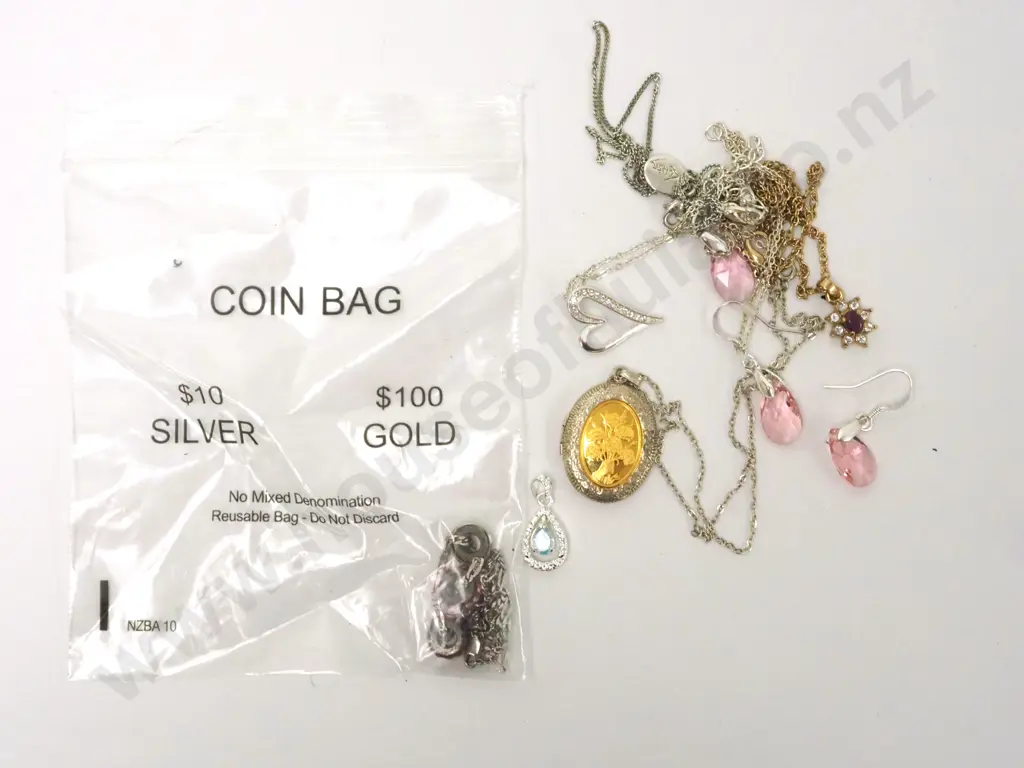 Bag of Costume Jewellery Containing Locket, Pendants Etc.  Image 1++