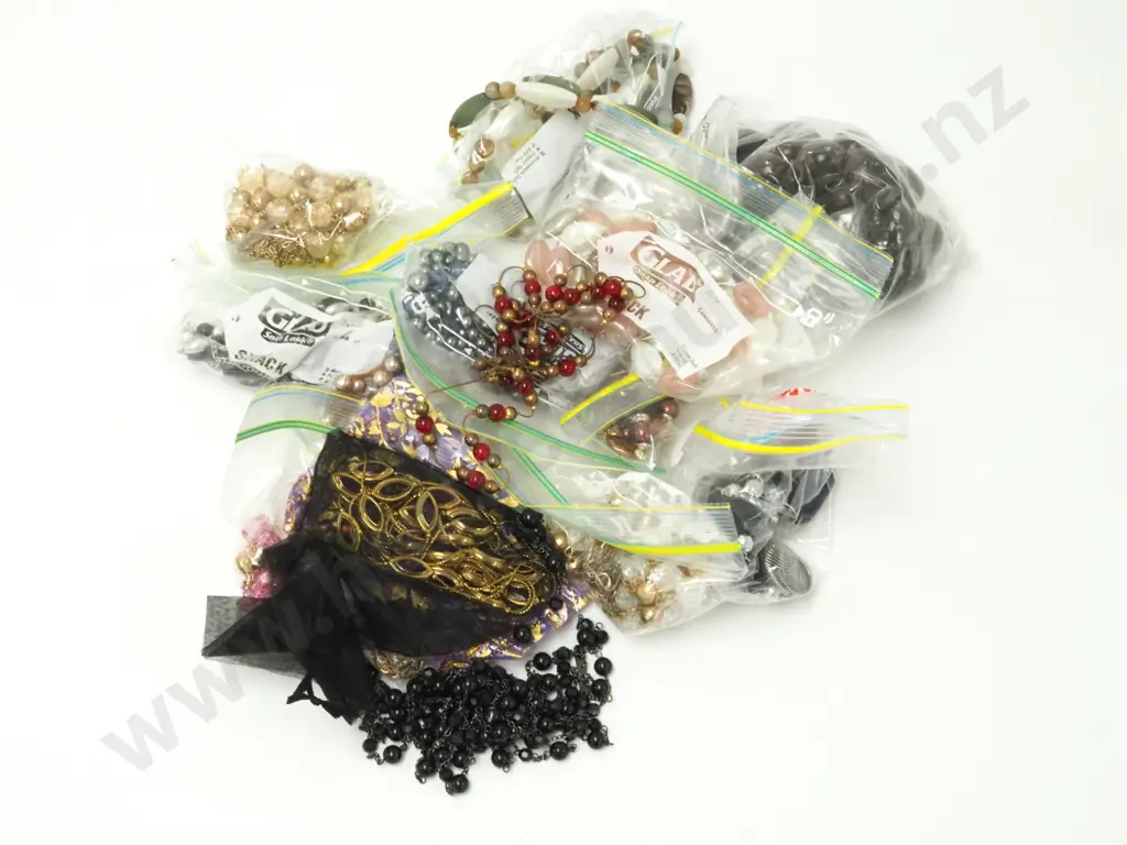 Large Bag Containing a Large Quantity of Costume Necklaces Image 1++