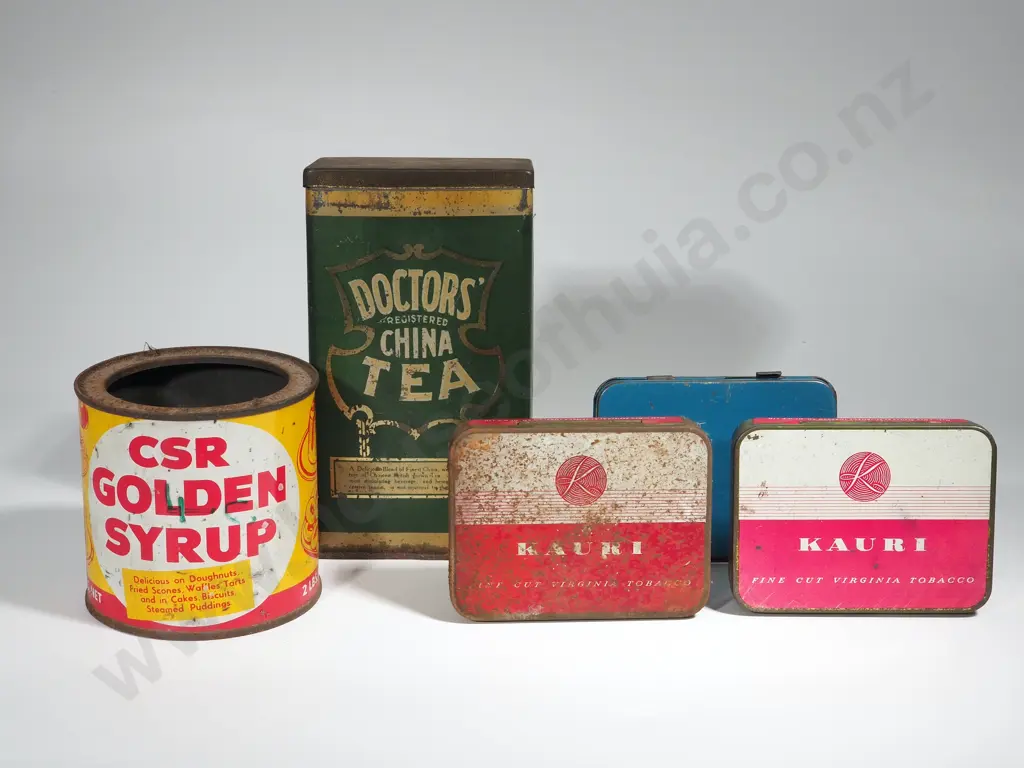 Three Vintage Tabacco Tins & Two Other Tins Image 1++