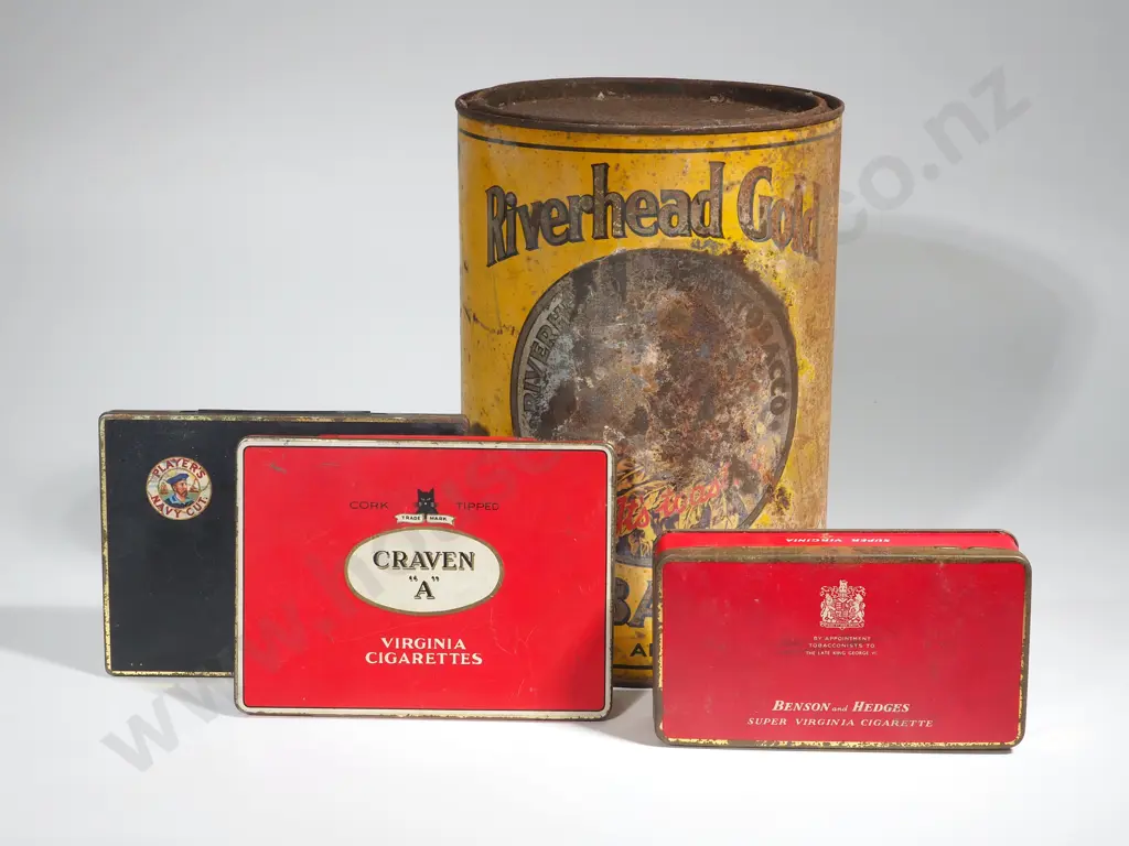 Three Tabacco Tins & Large Tabacco Tin Image 1++
