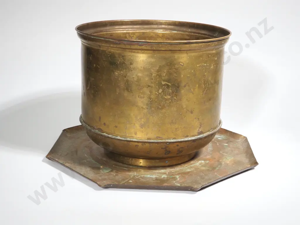 Brass Jardiniere, Tray Image 1++
