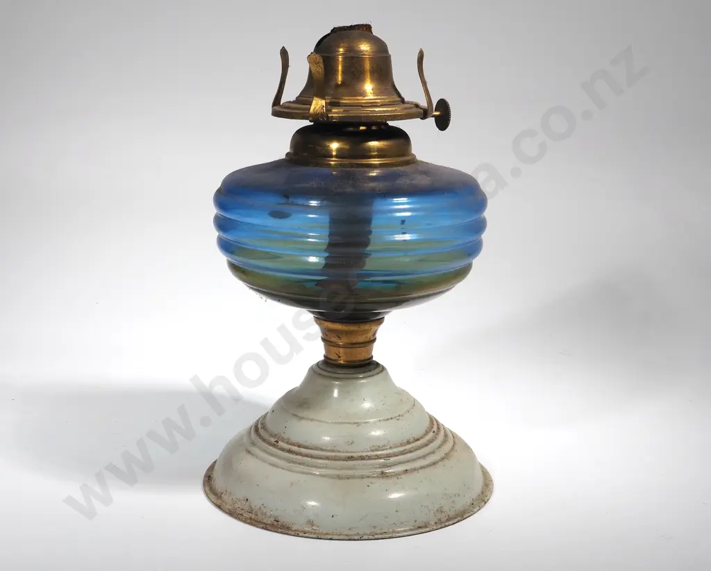 Vintage Kerosene Lamp - Chimney Missing Image 1++