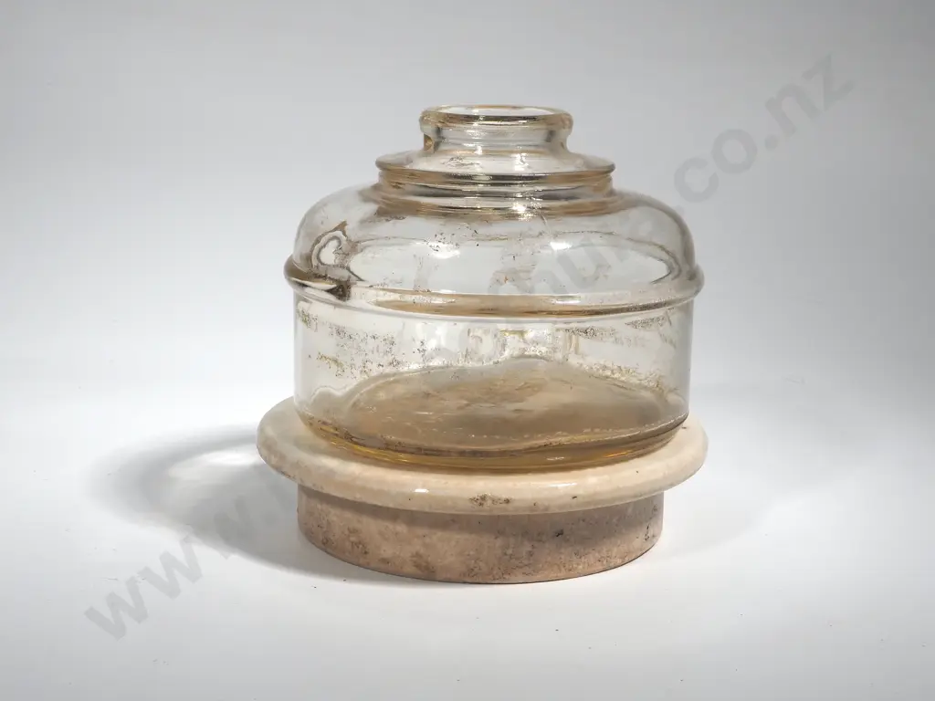 Antique Edison Primary Battery Jar LId;  Antique 1900's Drip feed Glass Bottle Kerosene Stove Image 1++