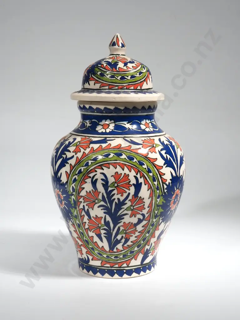 Turkish Lidded Jar with Decoration Based on an Early 17th Century Pattern Image 1++