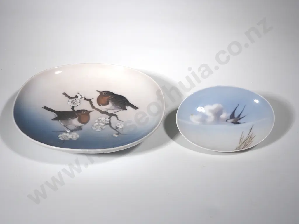 Two Royal Copenhagen Dishes w Bird Motifs Image 1++