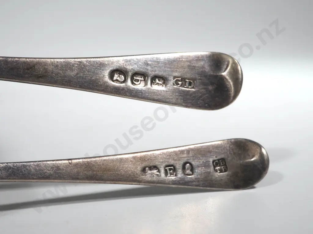 Two Georgian Sterling Silver Mustard Spoons Image 1++