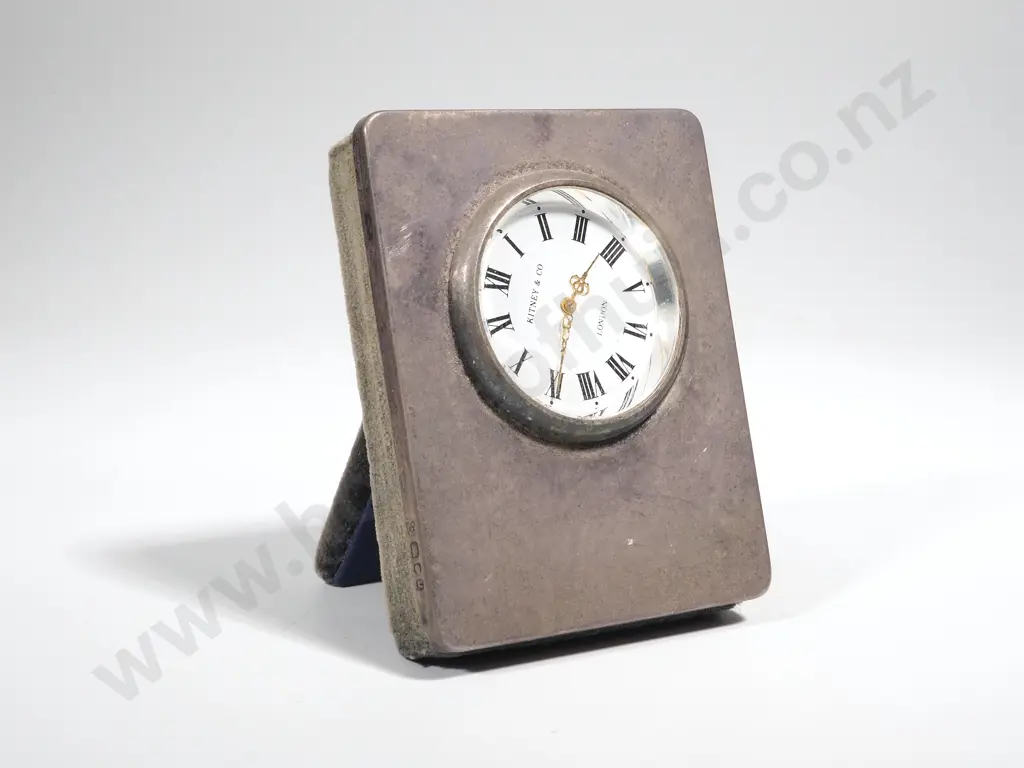 Sterling Silver Fronted Bedside Table Clock  Image 1++