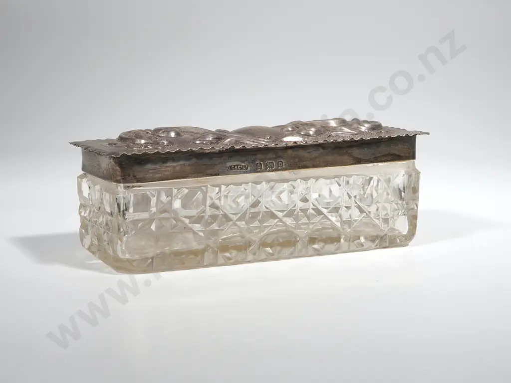 Sterling Silver & Glass Trinket Dish  Image 1++