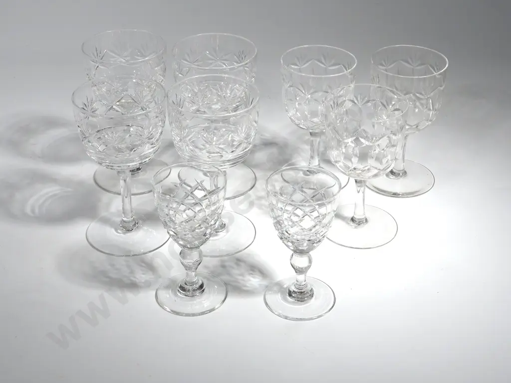Assorted Lot of Crystal Sherry Glasses Image 1++