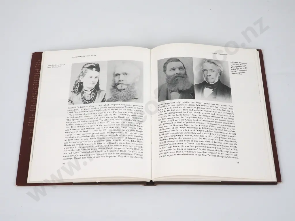 And Captain Of Their Souls, Cargill & The Otago Colonists: Tom Brooking. Otago Heritage Books Image 1++
