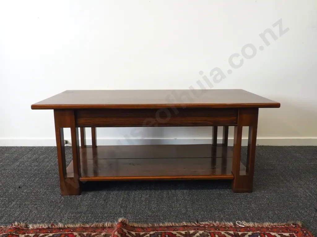 Good Rectangular Solid Coffee Table with Pot Board  Image 1++