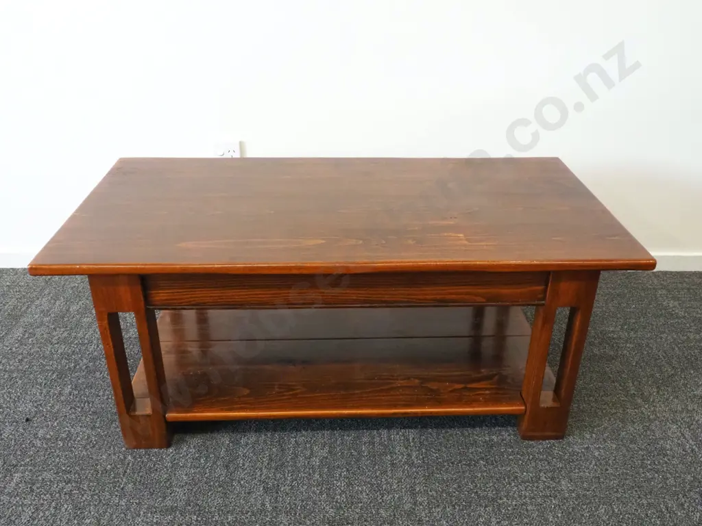 Good Rectangular Solid Coffee Table with Pot Board  Image 1++